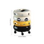 Trash Can Wheeled Dustbin with Lid Waste Bin