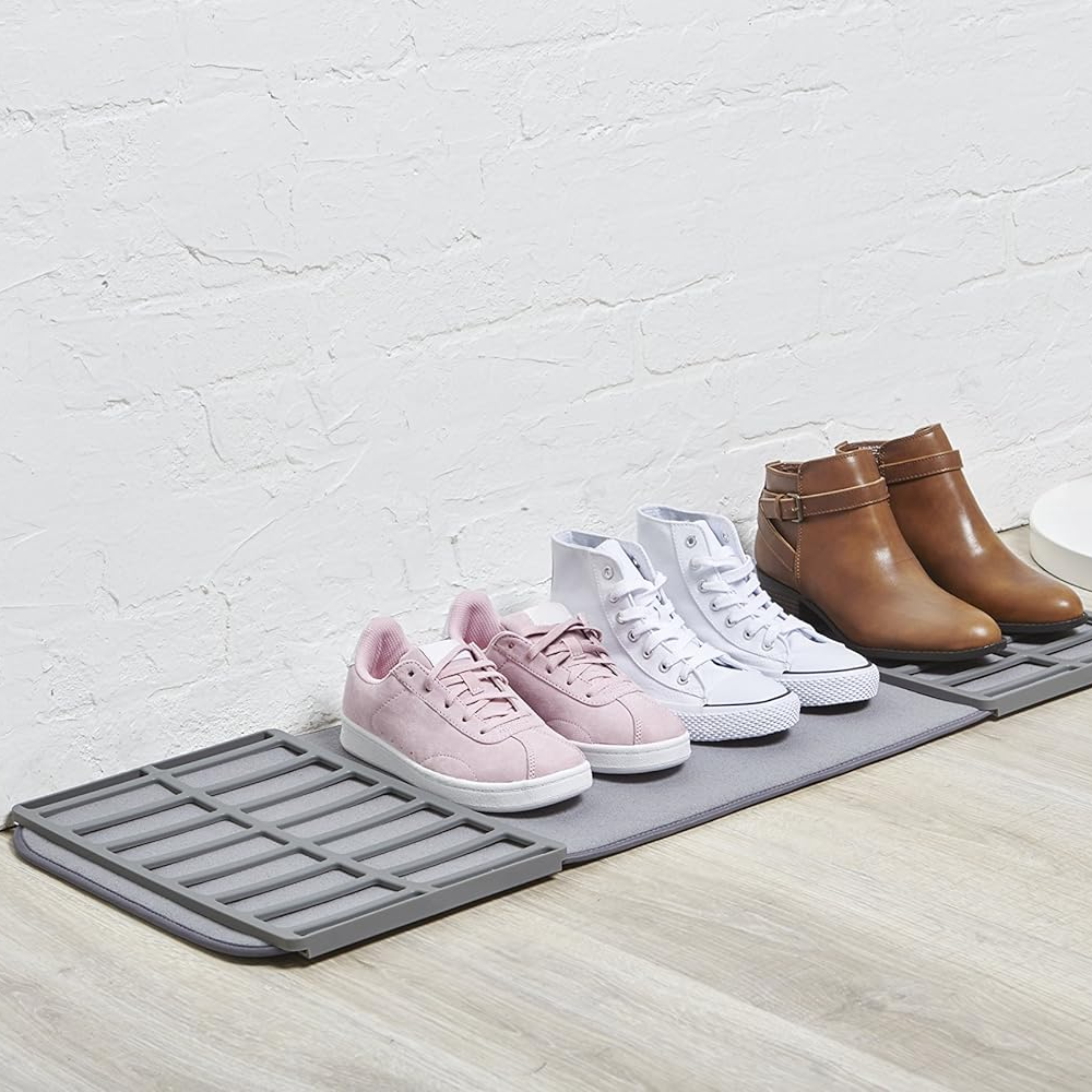 Machine-Washable Multipurpose Drying Mat and Boot Tray for Entryway