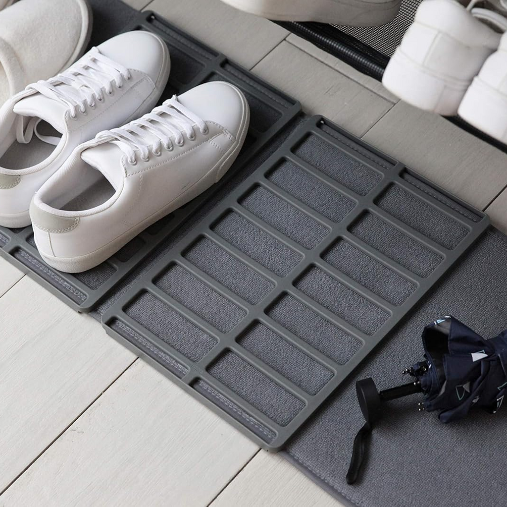 Machine-Washable Multipurpose Drying Mat and Boot Tray for Entryway